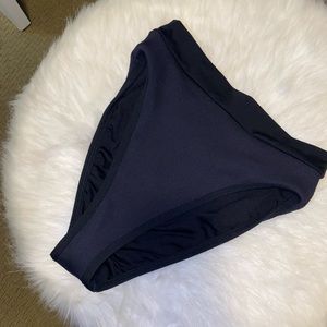High waisted black bikini bottoms